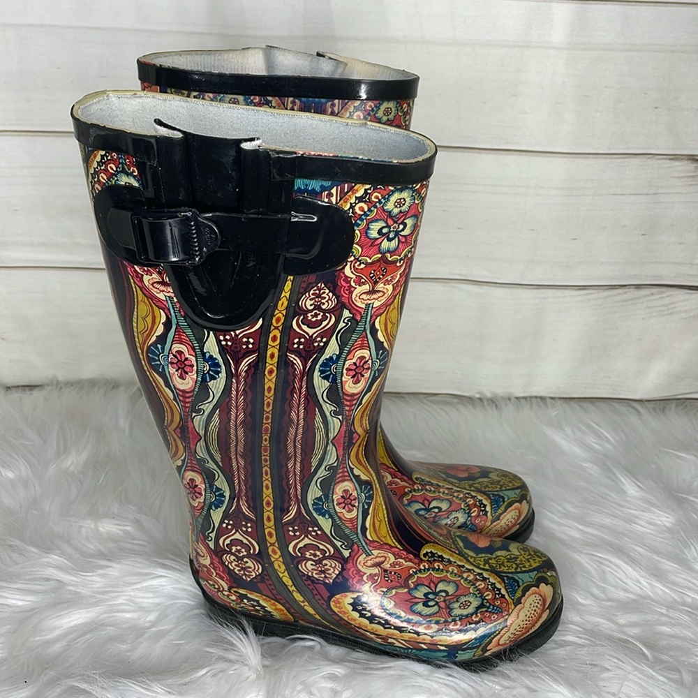 Corkys Women’s Colorful Floral Rain Boots